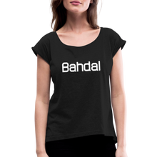 Load image into Gallery viewer, Women's Roll Cuff T-Shirt (Original) - black